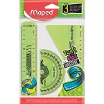 Vonalzókészlet, műanyag, törhetetlen, 3 darabos, MAPED "Twist'n Flex"