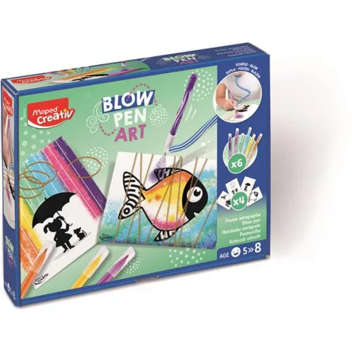 Fújós filctoll készlet, pop, MAPED CREATIV "Blow pen Art"