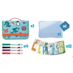 Kreatív készségfejlesztő tábla, utazótáskával, állati móka, MAPED CREATIV "Travel Board"