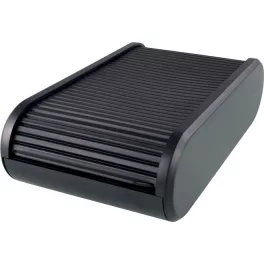   Névjegytartó, 300 db-os, rolós, fekvő, HELIT "Linear", fekete