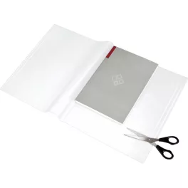   Füzet- és könyvborító, áttetsző, fényes felület, állítható széllel, öntapadó csíkkal 550x310 mm, PP, PANTA PLAST