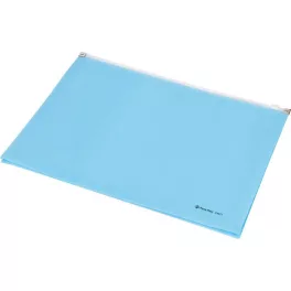   Irattartó tasak, A4, PP, cipzáras, talpas, PANTA PLAST, pasztellkék
