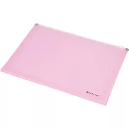   Irattartó tasak, A4, PP, cipzáras, talpas, PANTA PLAST, pasztell rózsaszín