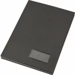Aláírókönyv, A4, 20 részes, karton, műbőr hatású borító, VICTORIA OFFICE, fekete