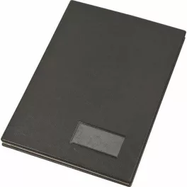   Aláírókönyv, A4, 20 részes, karton, műbőr hatású borító, VICTORIA OFFICE, fekete