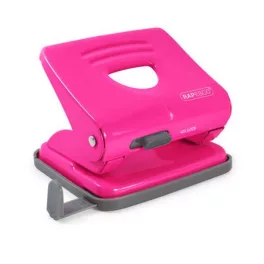   Lyukasztó, kétlyukú, 25 lap, fém, RAPESCO "825", pink