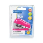 Tűzőgép, 24/6, 26/6, 12 lap, RAPESCO "Bug Mini", pink