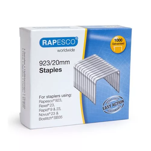 Tűzőkapocs, 23/20, horganyzott, RAPESCO