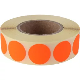 Etikett, 20 mm kör, 1000 etikett/tekercs, fluo piros