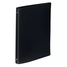   Gyűrűs könyv, 4 gyűrű, 25 mm, A4, PP, VIQUEL "Essentiel", fekete