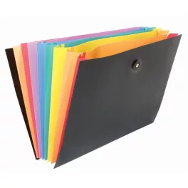   Harmonikamappa, PP, 8 rekeszes, VIQUEL "Rainbow Class", fekete