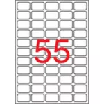 Etikett, univerzális, 36,8x23,8 mm, eltávolítható, kerekített sarkú, APLI, 5500 etikett/csomag