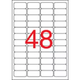   Etikett, 45,7x21,2 mm, biztonsági, kerekített sarkú, APLI, 480 etikett/csomag