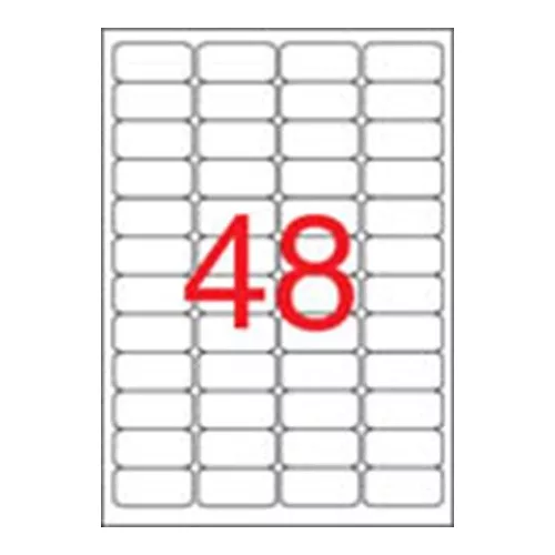Etikett, 45,7x21,2 mm, biztonsági, kerekített sarkú, APLI, 480 etikett/csomag