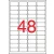Etikett, 45,7x21,2 mm, biztonsági, kerekített sarkú, APLI, 480 etikett/csomag