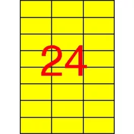   Etikett, 70x37 mm, színes, APLI, sárga, 2400 etikett/csomag
