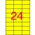 Etikett, 70x37 mm, színes, APLI, sárga, 2400 etikett/csomag
