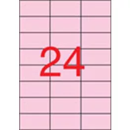   Etikett, 70x37 mm, színes, APLI, pasztell rózsaszín, 480 etikett/csomag
