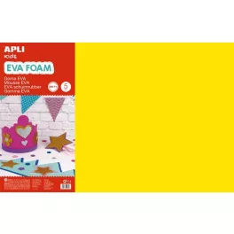   Moosgumi, 400x600 mm, APLI Kids "Eva Sheets", sárga