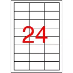 Etikett, 64,6x33,8 mm, poliészter, időjárásálló, fehér, APLI, 2400 etikett/csomag