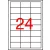 Etikett, 64,6x33,8 mm, poliészter, időjárásálló, fehér, APLI, 2400 etikett/csomag