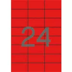 Etikett, 70x37 mm, színes, APLI, piros, 480 etikett/csomag