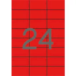 Etikett, 70x37 mm, színes, APLI, piros, 480 etikett/csomag