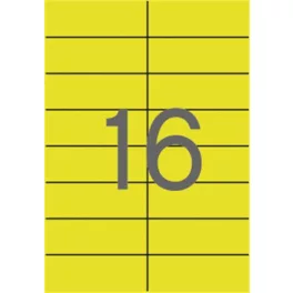   Etikett, 105x37 mm, színes, APLI, sárga, 320 etikett/csomag