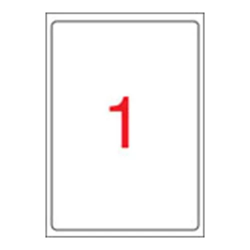 Etikett, univerzális, 199,6x289,1 mm, kerekített sarkú, APLI, 100 etikett/csomag