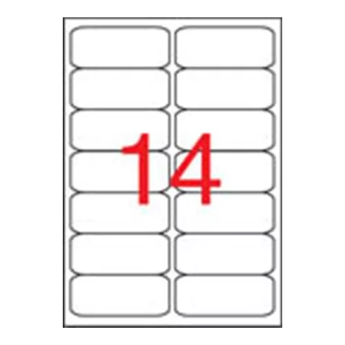Etikett, univerzális, 99,1x38,1 mm, kerekített sarkú, APLI, 1400 etikett/csomag
