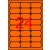 Etikett, 64x33,9 mm, színes, kerekített sarkú, APLI, neon narancs, 480 etikett/csomag