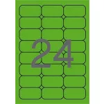 Etikett, 64x33,9 mm, színes, kerekített sarkú, APLI, neon zöld, 480 etikett/csomag