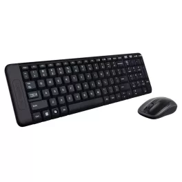   Egér- és billentyűzet készlet, vezeték nélküli, USB, HUN, LOGITECH "MK220", fekete