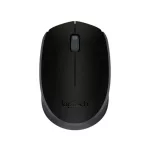 Egér, vezeték nélküli, optikai, közepes méret, USB, LOGITECH "M171", fekete
