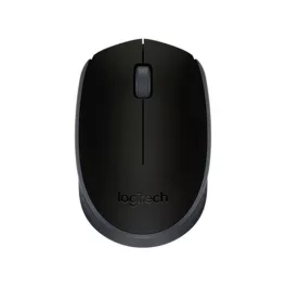   Egér, vezeték nélküli, optikai, közepes méret, USB, LOGITECH "M171", fekete