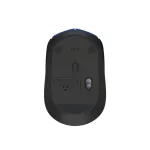 Egér, vezeték nélküli, optikai, közepes méret, USB, LOGITECH "M171", kék