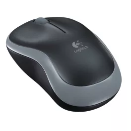  Egér, vezeték nélküli, optikai, közepes méret, USB, LOGITECH "M185", szürke