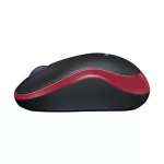 Egér, vezeték nélküli, optikai, közepes méret, USB, LOGITECH "M185", piros