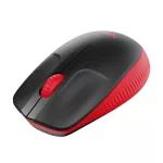 Egér, vezeték nélküli, optikai, USB, LOGITECH, "M190", piros