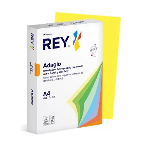 Másolópapír, színes, A3, 80 g, REY "Adagio", intenzív sárga