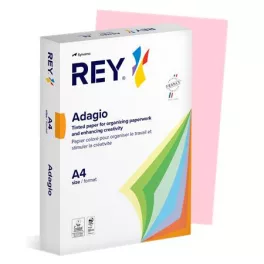   Másolópapír, színes, A4, 80 g, REY "Adagio", pasztell rózsaszín