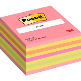   Öntapadó jegyzettömb, 76x76 mm, 450 lap, 3M POSTIT, lollipop pink