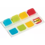 Jelölőcímke, műanyag, megerősített, 4x10 lap, 16x38 mm, 3M POSTIT, vegyes színek