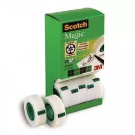   Ragasztószalag, 2 db ajándék, 19 mm x 33 m, 3M SCOTCH "Magic tape 810"