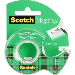   Ragasztószalag, adagolón, kézi, 19 mm x 7,5 m, 3M SCOTCH "Magic Tape 810"