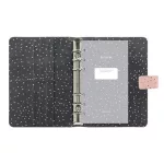 Kalendárium, gyűrűs, betétlapokkal, personal méret, FILOFAX, "Confetti", rózsakvarc