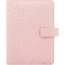   Kalendárium, gyűrűs, betétlapokkal, pocket méret, FILOFAX, "Confetti", rózsakvarc