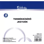 Nyomtatvány, termékkísérő jegyzék, 25x4, VICTORIA PAPER "DMG 3-12", 10 tömb/csomag