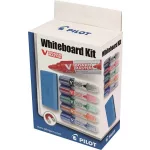 Táblamarker készlet, 2,3 mm, kúpos, tartóval és szivaccsal, PILOT "V-Board Master", 5 különböző szín