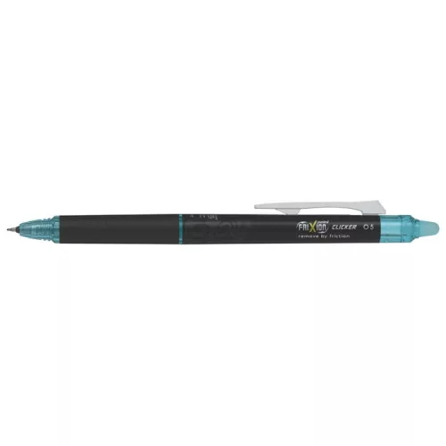 Rollertoll, 0,25 mm, tűhegyű, nyomógombos, törölhető, PILOT "Frixion Point Clicker ", világoskék